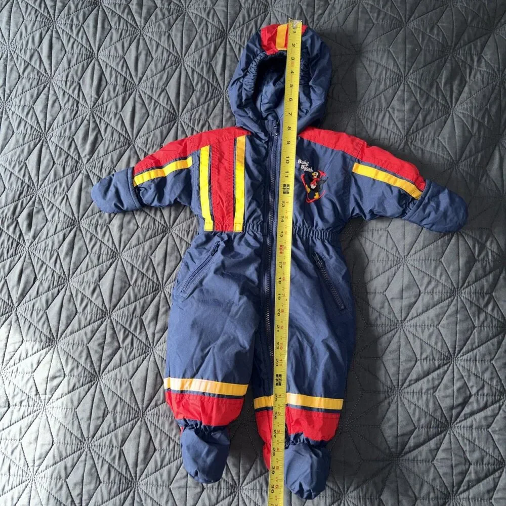 VTG 80/90s Oshkosh Baby B’gosh Snowsuit Colorblock 12m Bunting